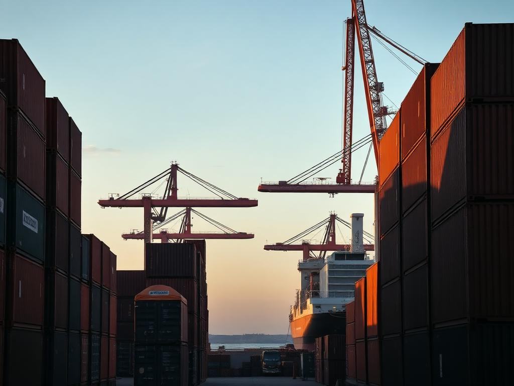 Conteneurs au port d'Alger